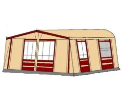 Te Velde Voortent Prelude 350 Cm Bordeaux -Buitenkampeer Winkel 14 tevelde voortent prelude bordeaux 350 rechts