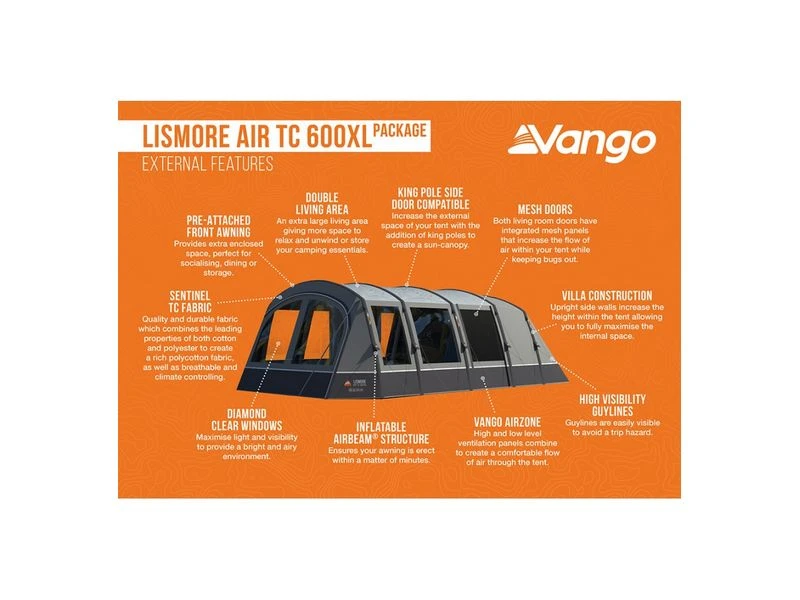 Vango Opblaasbare Tent Lismore Air Tc 600 Xl Package 6 Vango Opblaasbare Tent Lismore Air Tc 600 Xl Package - Afbeelding 4
