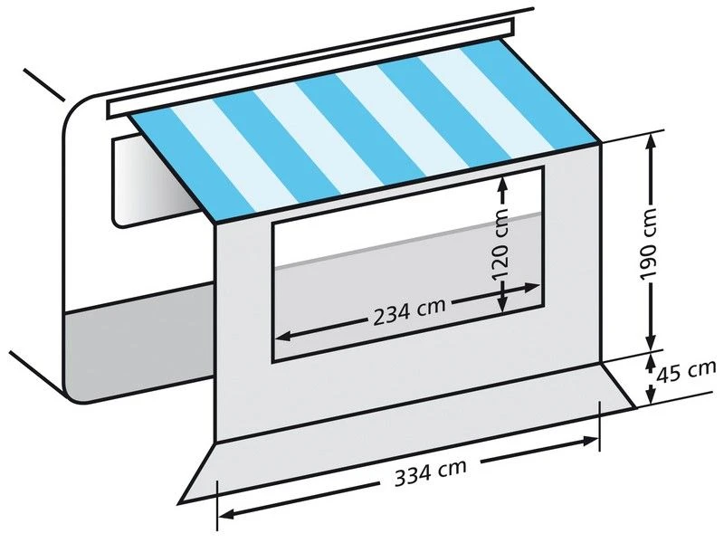 Eurotrail Universele Voorwand Met Raam 350 4 Eurotrail Universele Voorwand Met Raam 350 - Afbeelding 2