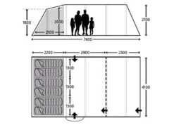 Uitgelichte producten -Buitenkampeer Winkel 21 1 kampa opblaasbare tent croyde 6 air 9120001252