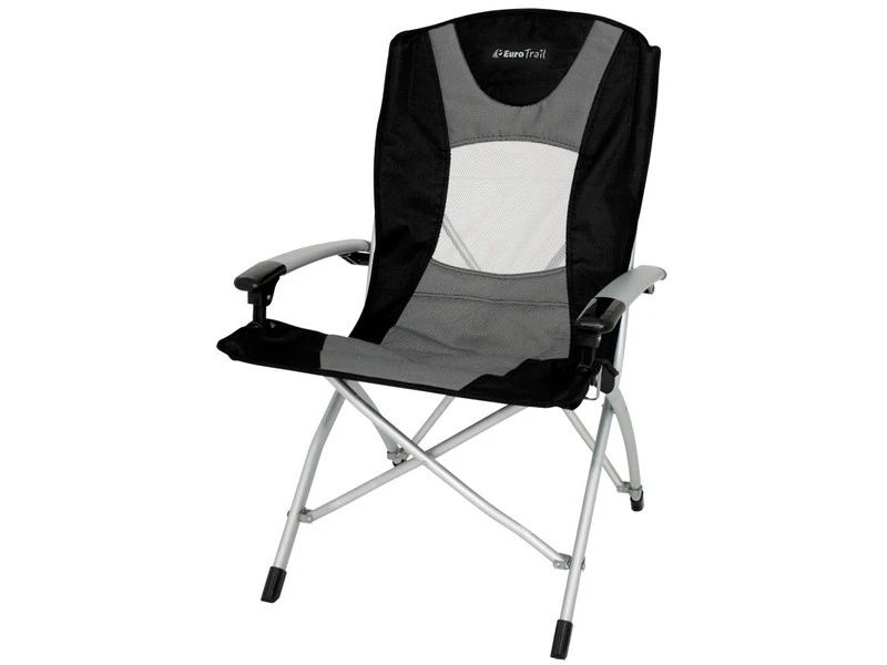 Eurotrail Vouwstoel Lyon Alu Zwart-Grijs 3 Eurotrail Vouwstoel Lyon Alu Zwart-Grijs