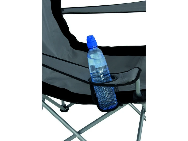 Eurotrail Vouwstoel Lausanne Staal Grijs-Zwart 4 Eurotrail Vouwstoel Lausanne Staal Grijs-Zwart - Afbeelding 2