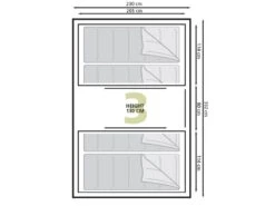 Eurotrail Vis-a-vis Tent Santiago BTC -Buitenkampeer Winkel 55 2 eurotrail santiago btc plattegrond ette0609 2701