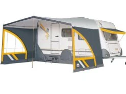 Dorema Caravanluifel Panorama -Buitenkampeer Winkel dorema caravan luifel panorama antraciet geel panorama 4