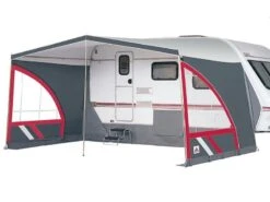 Dorema Caravanluifel Panorama -Buitenkampeer Winkel dorema caravan luifel panorama antraciet rood panorama 2