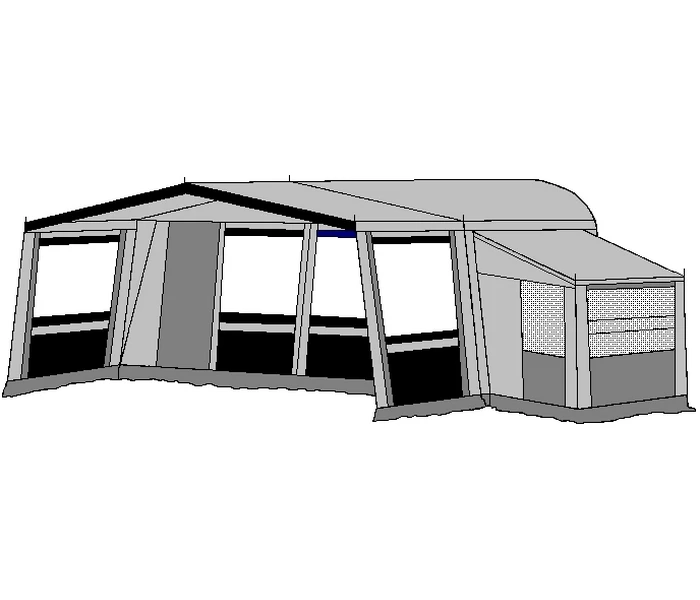 Te Velde Voortent De Vaart Lux 310 Cm. Antraciet 5 Te Velde Voortent De Vaart Lux 310 Cm. Antraciet - Afbeelding 3