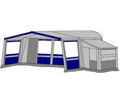 Te Velde Voortent De Vaart Lux 310 Cm. Blauw 9 Te Velde Voortent De Vaart Lux 310 Cm. Blauw -Buitenkampeer Winkel te velde voortenten met uitbouw en luifel de vaart lux blauw8