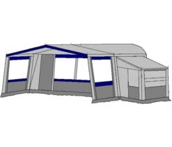 Te Velde Voortent De Vaart Standaard 310 Cm. 9 Te Velde Voortent De Vaart Standaard 310 Cm. -Buitenkampeer Winkel te velde voortenten met uitbouw en luifel de vaart standaard blauw33