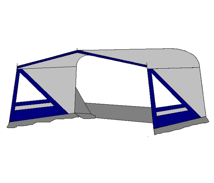 Te Velde Luifel Tarik 220 Cm Blauw 4 Te Velde Luifel Tarik 220 Cm Blauw - Afbeelding 2